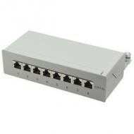 Desktop Patch Panel Kat.6A, Klasse EA, 8-Port, lichtgrau