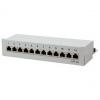 Desktop Patch Panel Kat.6A, Klasse EA, 12-Port, lichtgrau