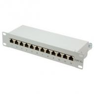 10" Patch Panel Kat.6A, Klasse EA, lichtgrau