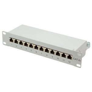 10" Patch Panel Kat.6A, Klasse EA, lichtgrau  NP0052