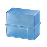 Karteikasten, blau-transparent