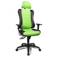 Bürodrehstuhl "Head Point RS", schwarz/grün mit optionaler Armlehne Typ P4