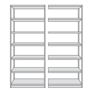 1) Grund-Regal / 2) Anbau-Regal 50956011