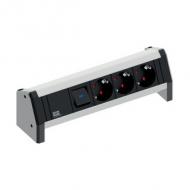 Steckdosenleiste DESK, 3-fach mit Schalter