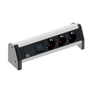 Steckdosenleiste DESK, 3-fach mit Schalter 902.0050
