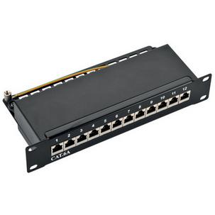10" Patch Panel Kat.6A, Klasse EA, schwarz  NP0052B
