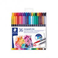 Doppel-Fasermaler marsgraphic duo, 36er Kunststoff-Etui
