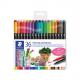 Doppel-Fasermaler Twin-tip, 18er Kunststoff-Etui 3187 TB36