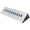 USB 3.0 Hub mit Netzteil, 10 Port + Schnell-Ladeport