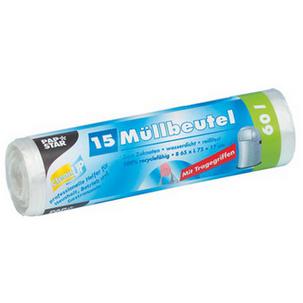 Mülleimerbeutel HDPE, mit Tragegriff  12077