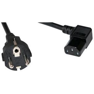Symbolbild: Schutzkontakt-Stromkabel, Schutzkontak-Stecker - Kaltgerätekupplung abgewinkelt CP119