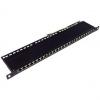 19" Patch Panel Kat.6, Klasse E, geschirmt, schwarz