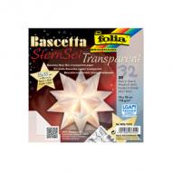 Faltblätter Bascetta-Stern Transparent, weiß