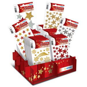 Weihnachts-Sticker MAGIC "Glittery Sterne" 15098