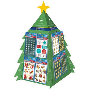 Weihnachts-Sticker Thekendisplay "Weihnachtsbaum" 53013