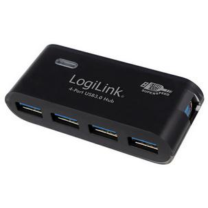 USB 3.0 Hub Super Speed mit Netzteil, schwarz UA0170