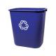 Kunststoff-Papierkorb, 12,9 Liter, blau FG295500GRAY