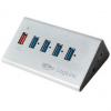 USB 3.0 Hub mit Netzteil, 4 Port + Schnell-Ladeport