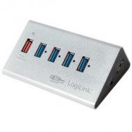 USB 3.0 Hub mit Netzteil, 4 Port + Schnell-Ladeport