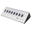 USB 3.0 Hub mit Netzteil, 7 Port + Schnell-Ladeport
