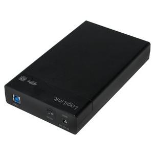 3,5" SATA Festplatten-Gehäuse, USB 3.0, Kunststoff - inkl. LogiLink Backup Software UA0276