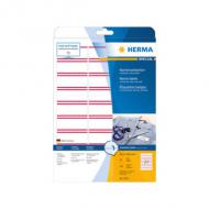 Namens-Etiketten SPECIAL, roter Streifen