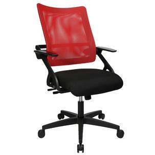 Bürodrehstuhl "New Smove", schwarz / rot DS100A T201