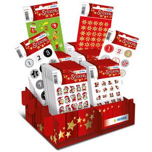 Weihnachts-Sticker DECOR "Adventskalender", im Thekendisplay 15252