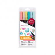 Doppelfasermaler "DUAL BRUSH PEN ABT", 6er-Set Candy Colours