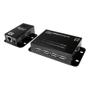 USB 2.0 Extender Set, mit 4-Port Hub, PoE UA0252