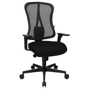 Bürodrehstuhl "Art Comfort Net", schwarz mit optionaler Armlehne Typ S2(OPA) 7133 CHR