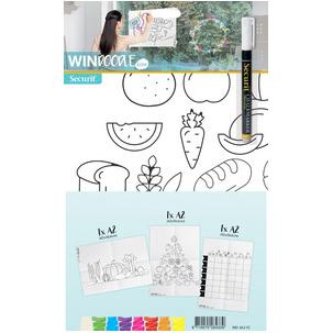 Fensterschablonen-Set "WINDOODLE", Lebensmittel-Motiv WD-3A2-FC