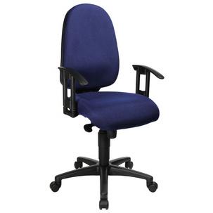 Bürodrehstuhl "Syncro Pro 5", blau mit optionaler Armlehne Typ M S500 G26