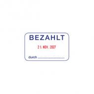 Abdruckbeispiel "BEZAHLT"