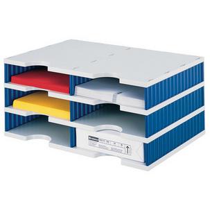 Symbolbild: Grundeinheit styrodoc trio, grau / blau (Lieferung unbestückt) 268-0203.38