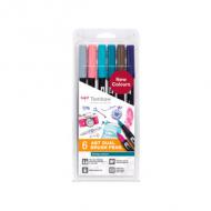 Doppelfasermaler "DUAL BRUSH PEN ABT", 6er-Set Vintage Colours