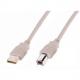 USB 2.0 Anschlusskabel, beige AK-300102-018-S