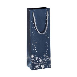 Weihnachts-Flaschentüte "Silver Snowflakes" GT112