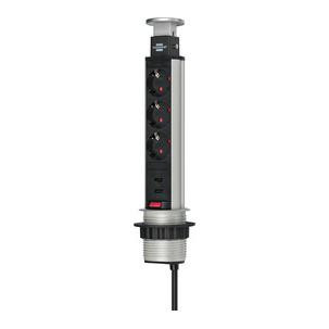 Steckdoseneinheit "Tower-Power", 3-fach, 2 USB-Anschlüsse 1396200013