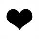 Symbolbild: Anwendung Kreidetafel SILHOUETTE "Herz" FB-HEART