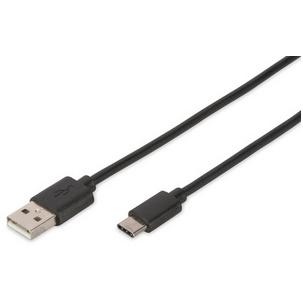 Symbolbild: USB 2.0 Anschlusskabel, USB-C Stecker - USB-A Stecker DB-300136-018-S