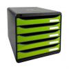 Schubladenbox BIG-BOX PLUS, schwarz / lemongrün glänzend