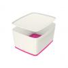 Aufbewahrungsbox My Box, weiß / pink