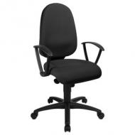 Bürodrehstuhl "Syncro Pro 5", schwarz mit optionaler Armlehne Typ R