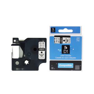 Schriftbandkassette, 9 m x 7 mm, schwarz/transparent 85500
