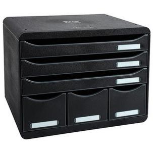 Schubladenbox STORE-BOX quer, 6 Schübe, schwarz 306714D