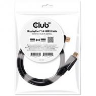 Kabel dp->dp s / s  1,0m hbr3  club-3d displayport 1.4, 8k 60hz uhd 28awg (cac-2067)