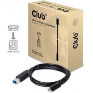 Kabel usb 3.1 c->b s / s  1,0m club-3d gen2 superspeed+, schwarz (cac-1524)