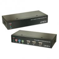 LINDY Cat.6 KVM Extender Classic DVI USB Audio 50m. Extender für DVI-D und USB 2.0 bis 50m UTP Cat.6 (39377)