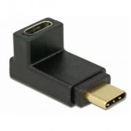DELOCK Adapter SuperSpeed USB 10 Gbps USB 3.1 Gen 2 USB Type-C Stecker Buchse gewinkelt oben  /  unten (65914)
